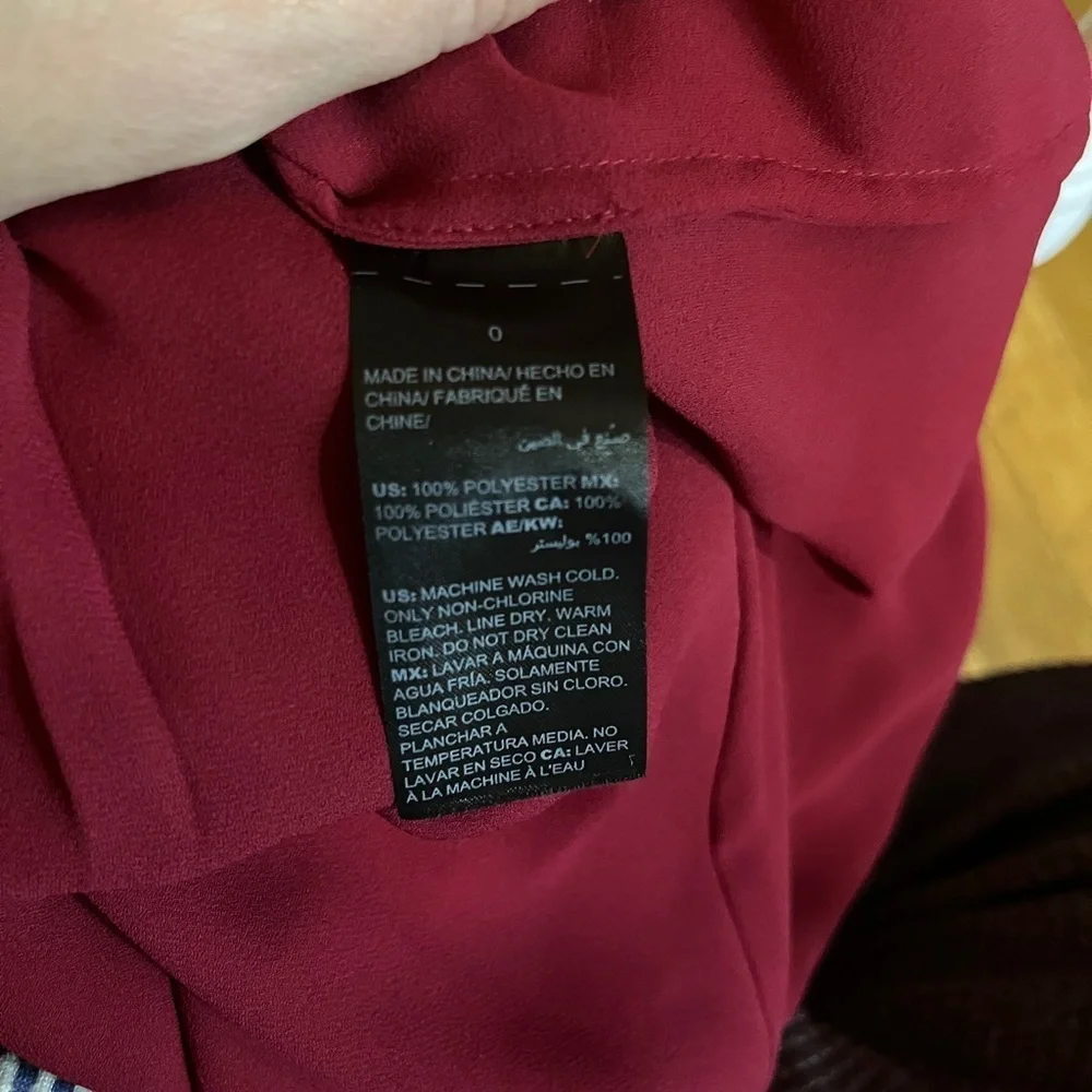 Active Seller! White House Black Market Burgundy Women's Office Interview top